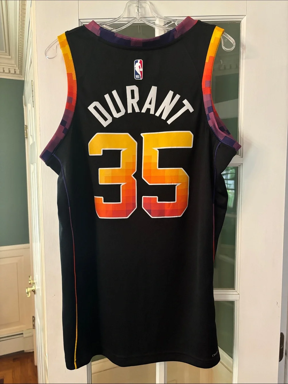 Jordan PHX #35 Black Basketball Jersey with Orange and Purple Accents